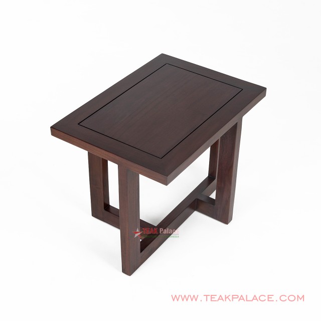 Meja Sudut Minimalis Jati Oregon